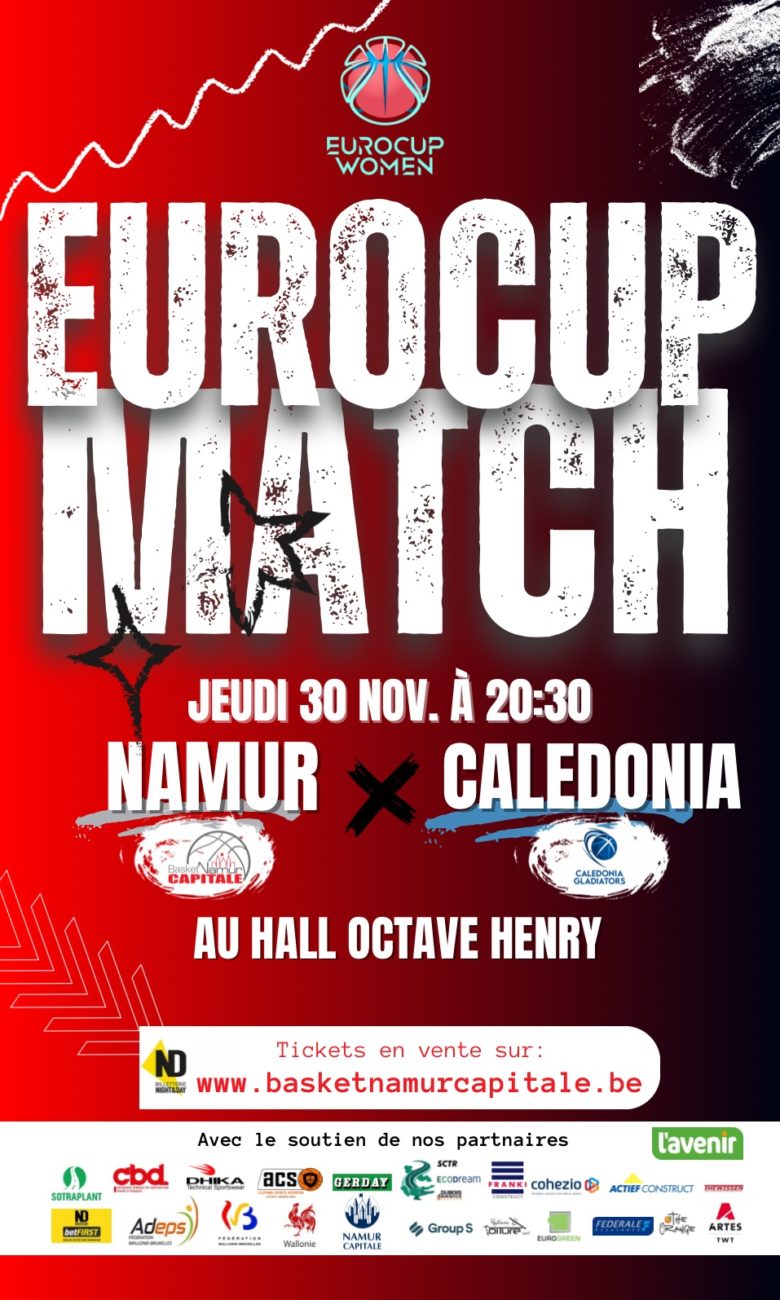 TICKETS EUROCUP:  NAMUR – CALEDONIA 
