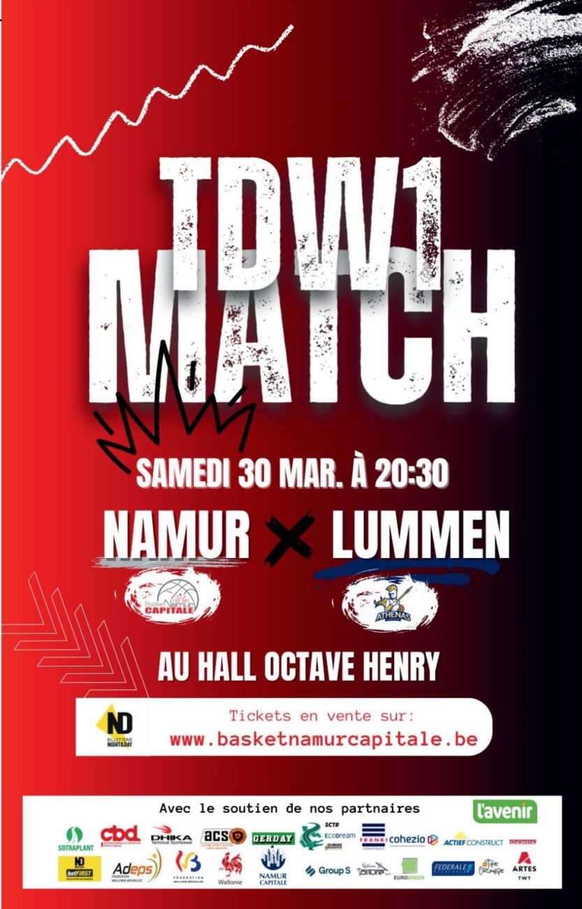 Match TDW1 du 30 mars 20h30